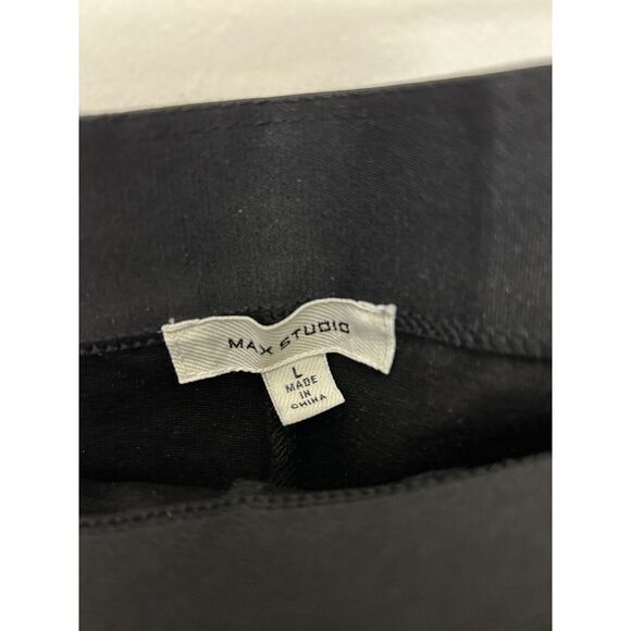 Max Studio Classic Black Pinstripe Dress Professional Work Trousers Bootcut - Picture 4 of 5